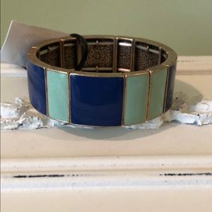 Blue cuff bracelet